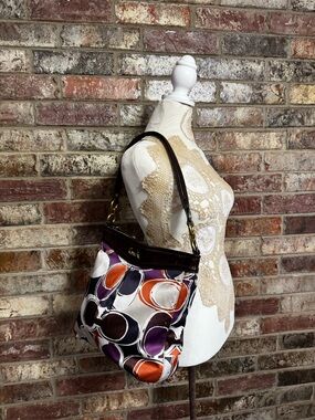 Authentic Y2K Ashely Scarf print coach set. Handbag, wallet and card case.